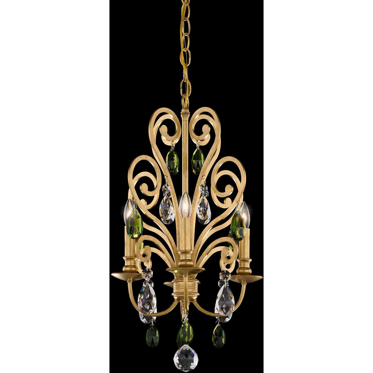 Schonbek S99604-82R Signature Conclave 4 Light 13.5 inch Tourmaline Mini Chandelier Ceiling Light in Radiance