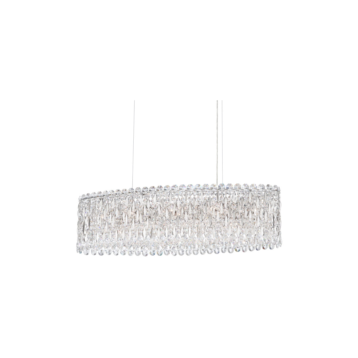 Schonbek RS8340N-22H Sarella 12 Light 36 inch Heirloom Gold Linear Pendant Ceiling Light in Heritage