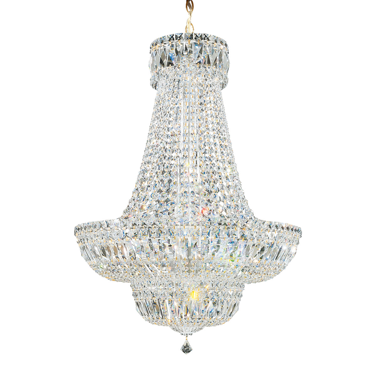 Schonbek 6618-211O Petit Crystal Deluxe 23 Light Aurelia Pendant Ceiling Light in Optic