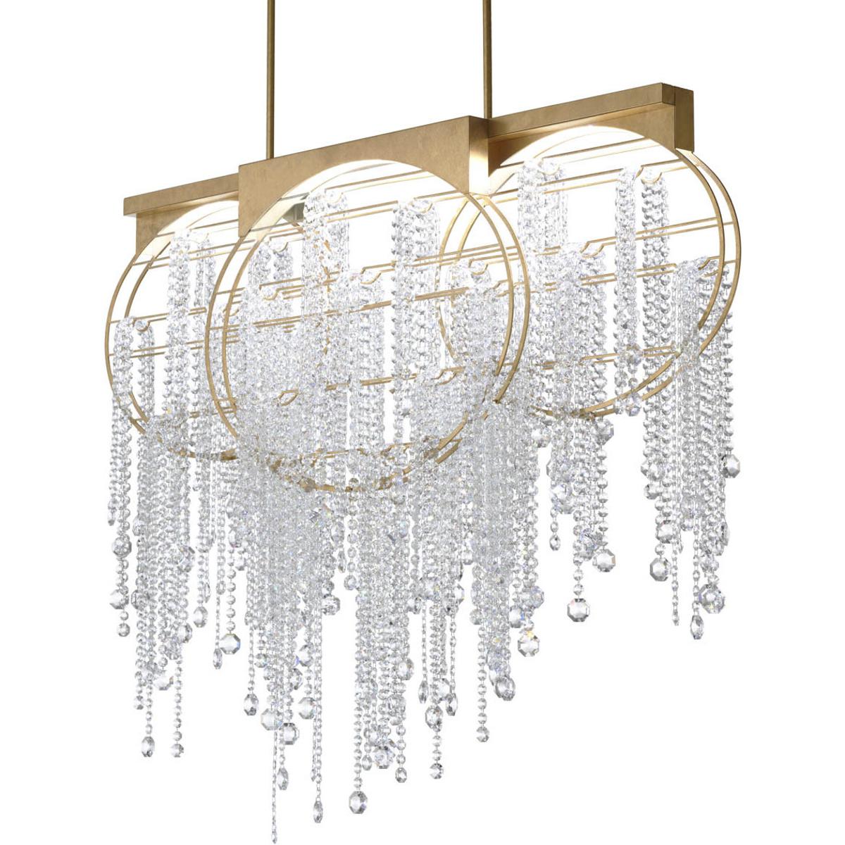 Schonbek SJ1948-22R Forever Fantasia LED 48 inch Heirloom Gold Linear Pendant Ceiling Light