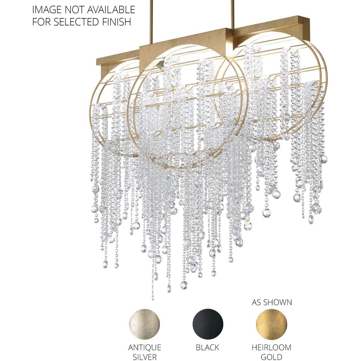 Schonbek SJ1948-48R Forever Fantasia LED 48 inch Antique Silver Linear Pendant Ceiling Light