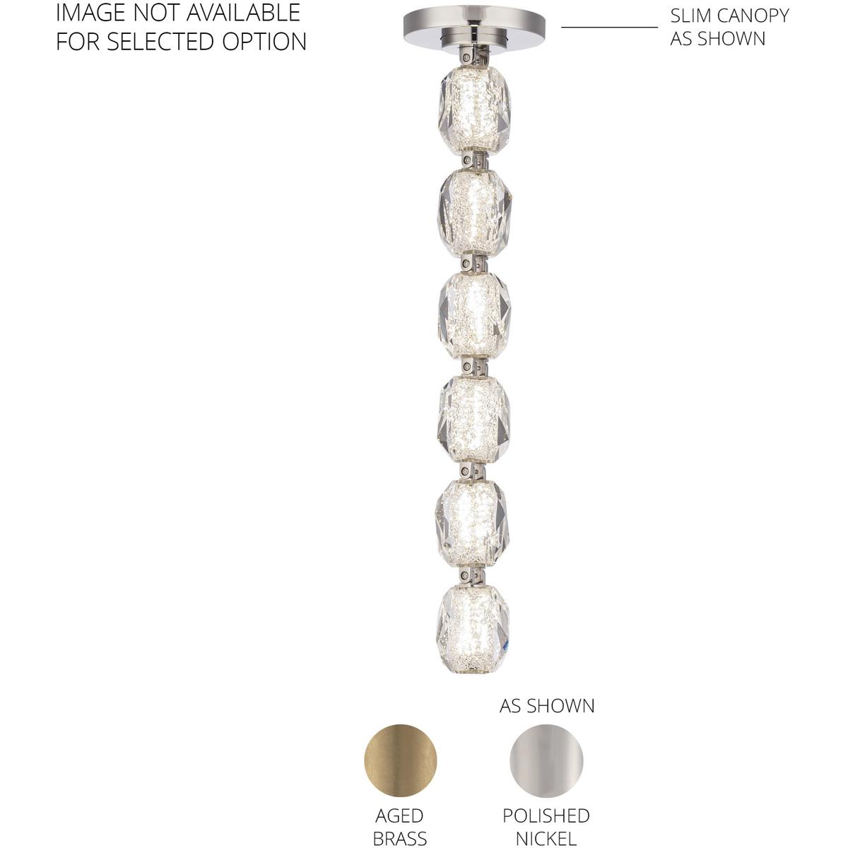 Schonbek SJ4306IC-701R Forever Seduction LED 24 inch Polished Nickel Modular Pendant Ceiling Light, Driver in Canopy