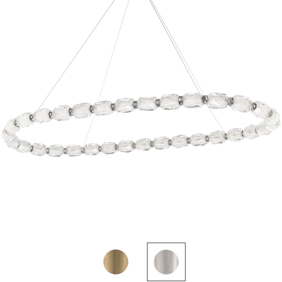 Schonbek SJ4354-700R Forever Seduction LED 25.5 inch Aged Brass Pendant Ceiling Light, Oval