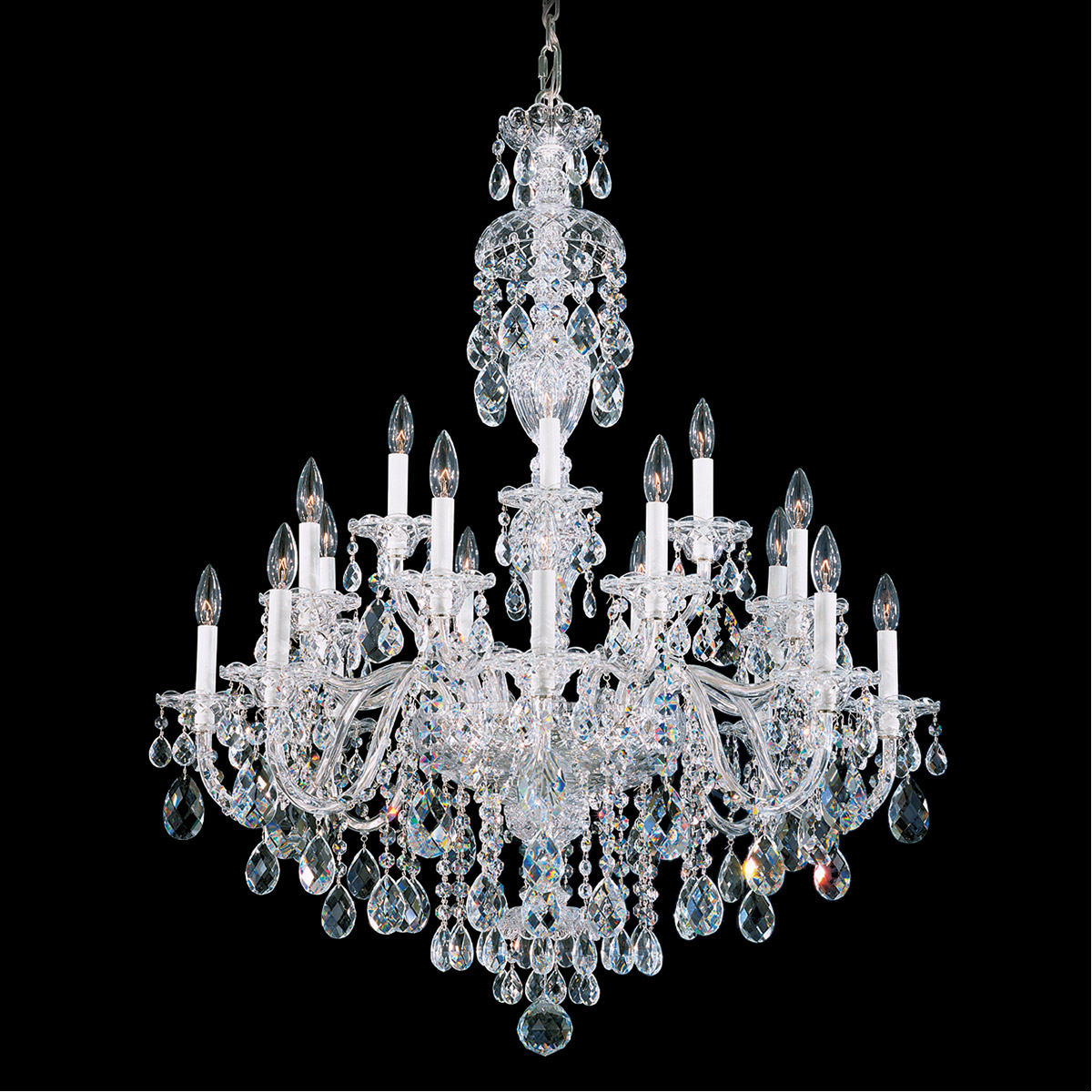 Schonbek 2998-40R Sterling 20 Light Polished Silver Chandelier Ceiling Light