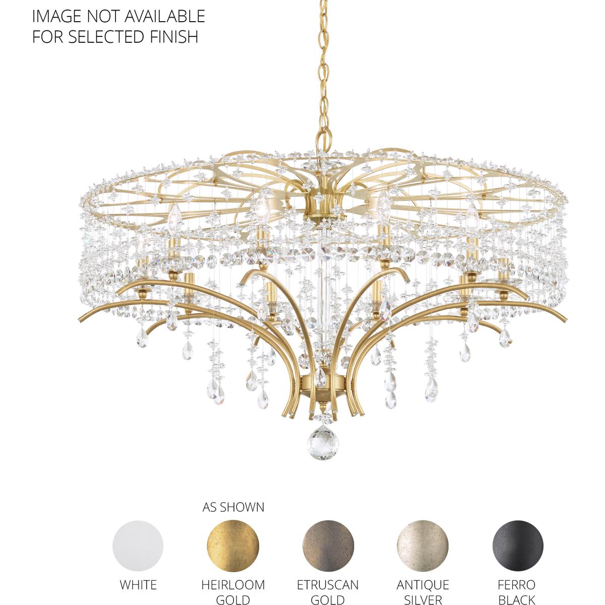 Schonbek TC1036N-06R Bella Rose 10 Light White Chandelier Ceiling Light in Radiance