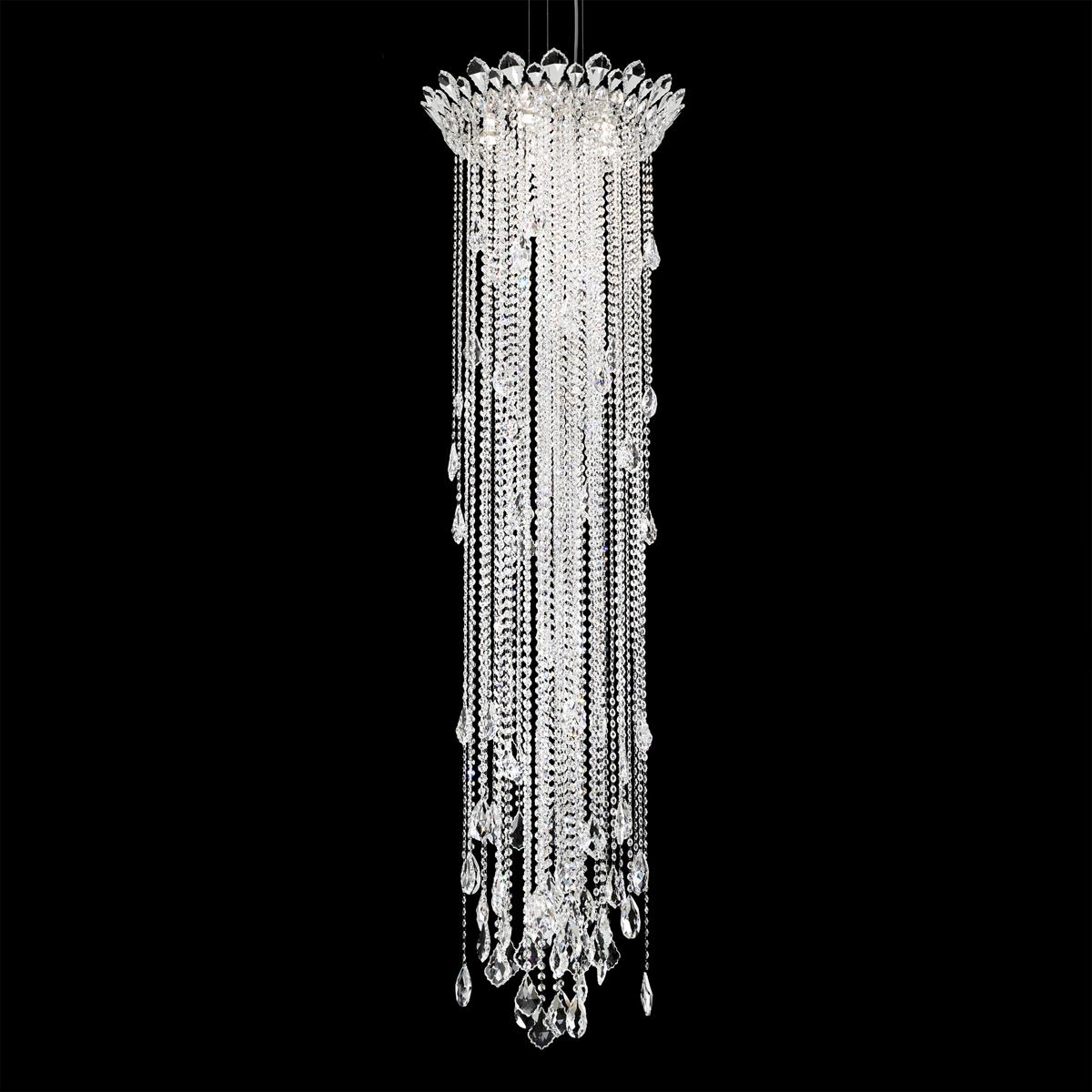 Schonbek TR1813N-401R Trilliane Strands 5 Light Polished Stainless Steel Pendant Ceiling Light in Radiance