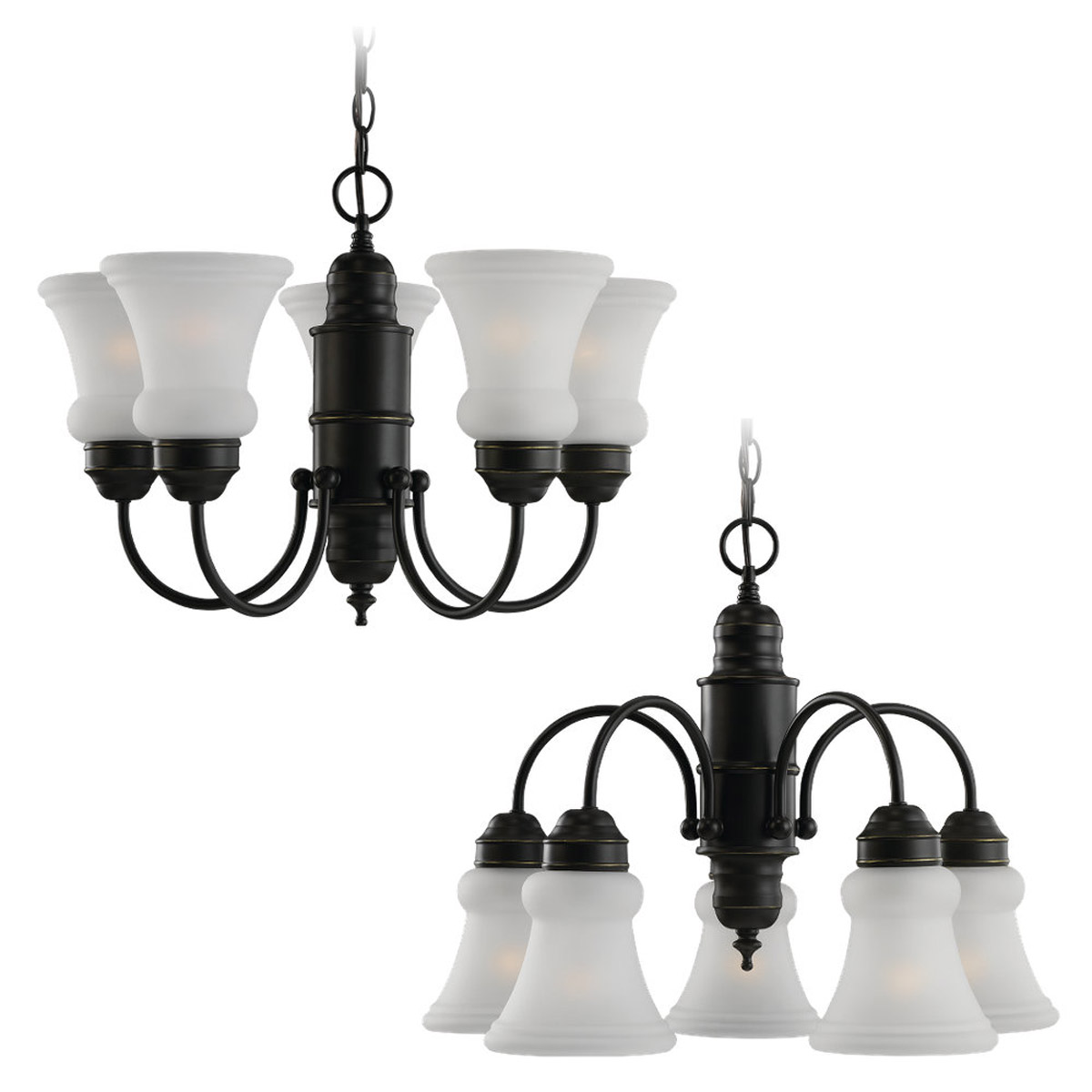 Sea Gull Lighting Evansville 5 Light Chandelier In Heirloom Bronze 31226 782