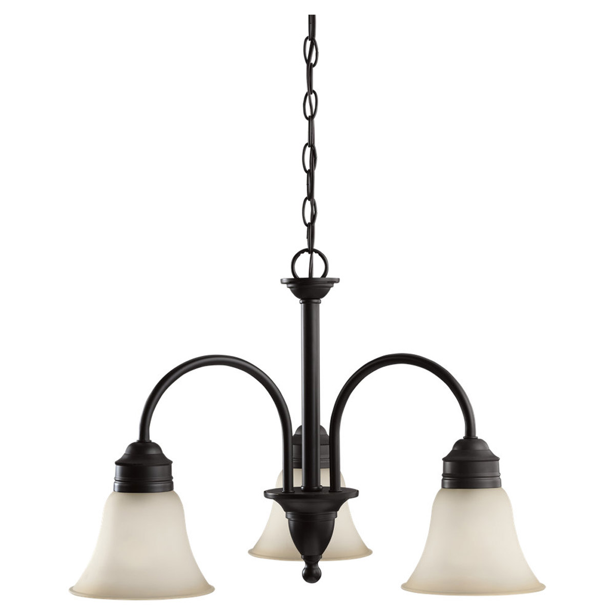 Sea Gull Lighting Gladstone 3 Light Fluorescent Chandelier in Forged Iron 31850BLE-185