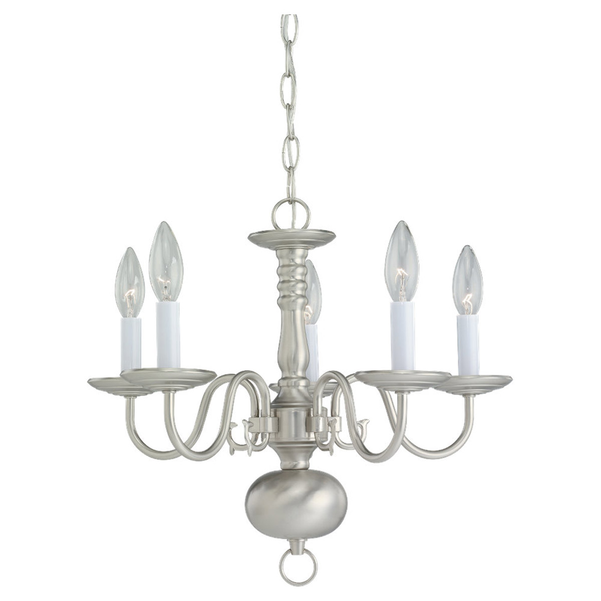 Sea Gull Lighting Traditional 5 Light Chandelier in Brushed Nickel 3409-962 photo