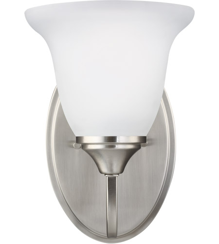 Sea Gull 4150501-962 Clement 1 Light 6 inch Brushed Nickel Wall Bath Fixture Wall Light