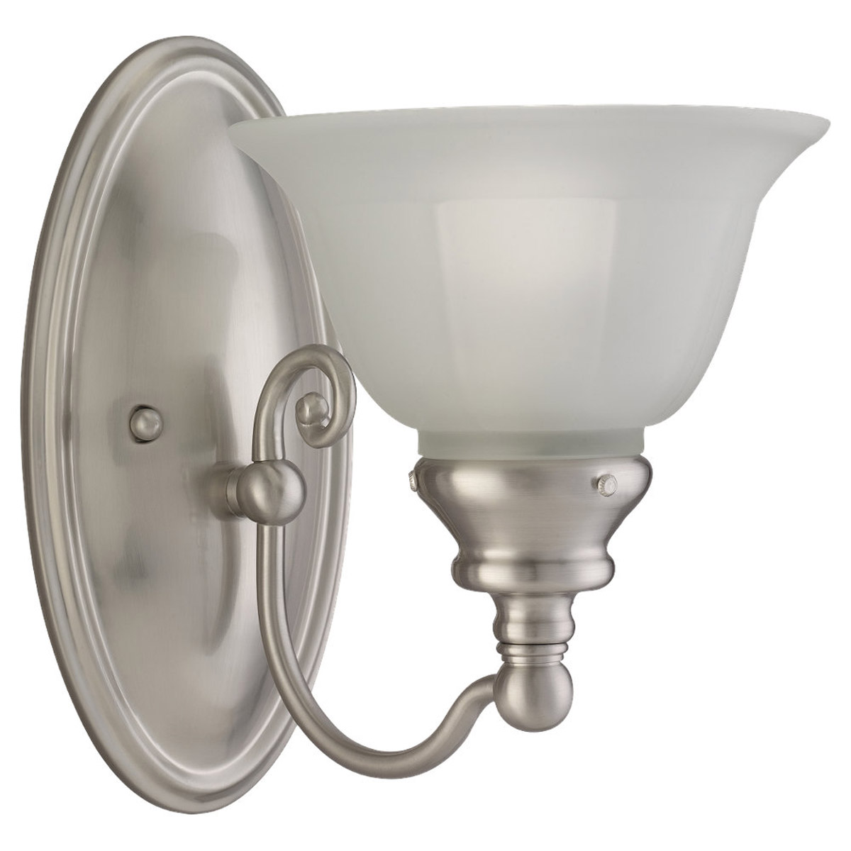Sea Gull Lighting Canterbury 1 Light Wall Sconce in Brushed Nickel 49650BLE-962