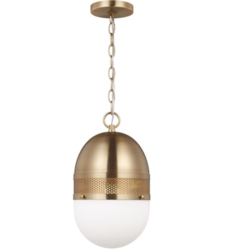 9 inch Satin Brass Pendant Ceiling Light