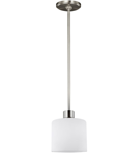 Burnt Sienna Sea Gull Lighting Generation 6128801-710 Transitional One Light Pendant from Seagull-Canfield Collection in Bronze/Dark Finish