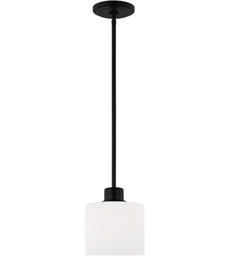 Sea Gull 6128801EN3-112 Canfield LED 6 inch Midnight Black Mini-Pendant Ceiling Light