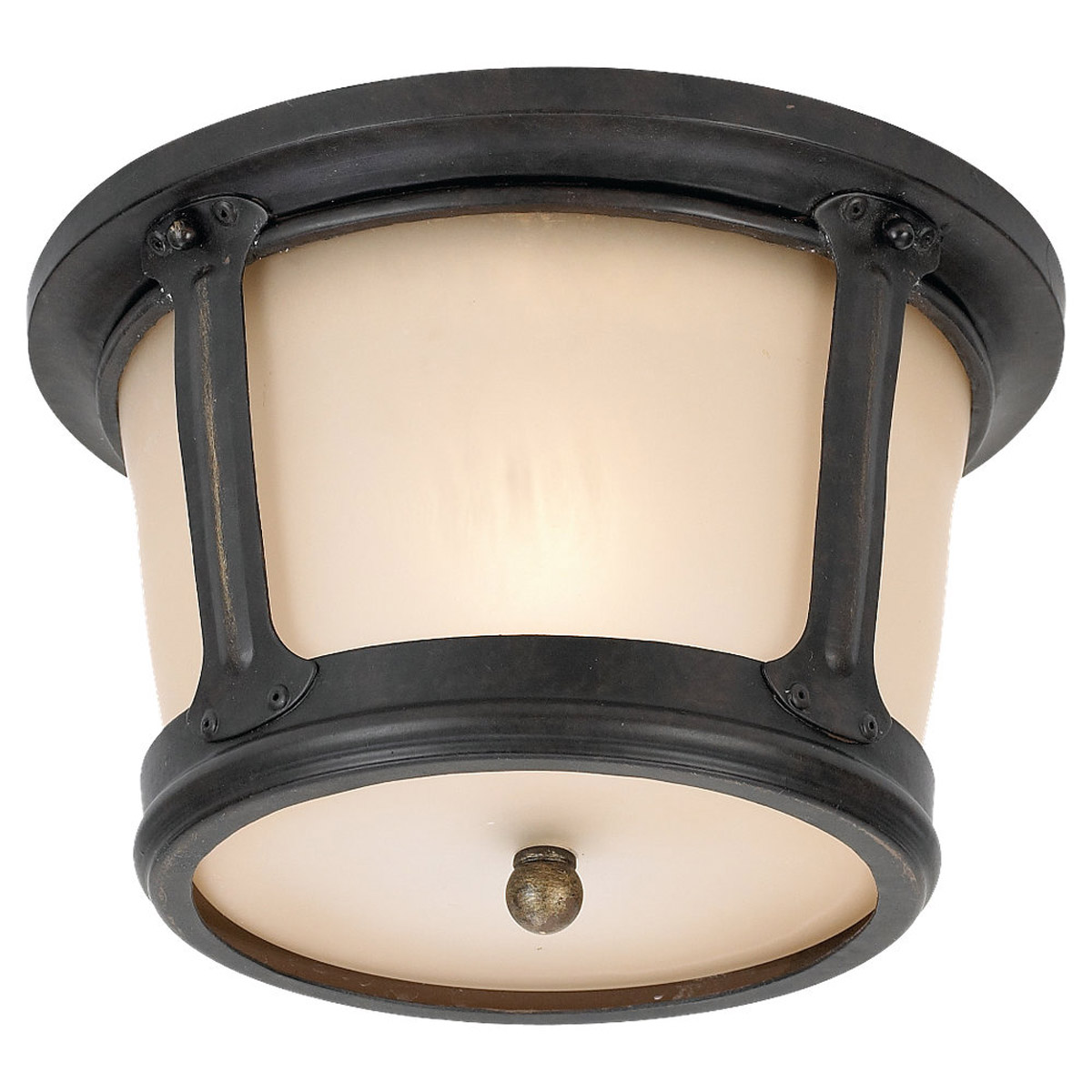 Sea Gull Lighting Cape May 1 Light Outdoor Fluorescent Ceiling in Burled Iron 79340BL-780