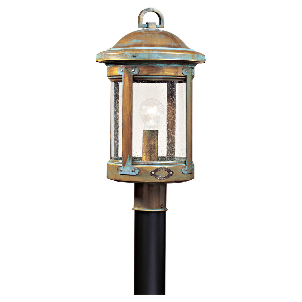 Sea Gull Lighting HSS CO-OP 1 Light Outdoor Post Lantern in Aged Brass 8241-28