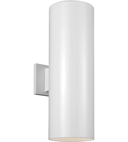 Sea Gull 8413991S-15 Bullets 18 inch White Outdoor Wall Lantern