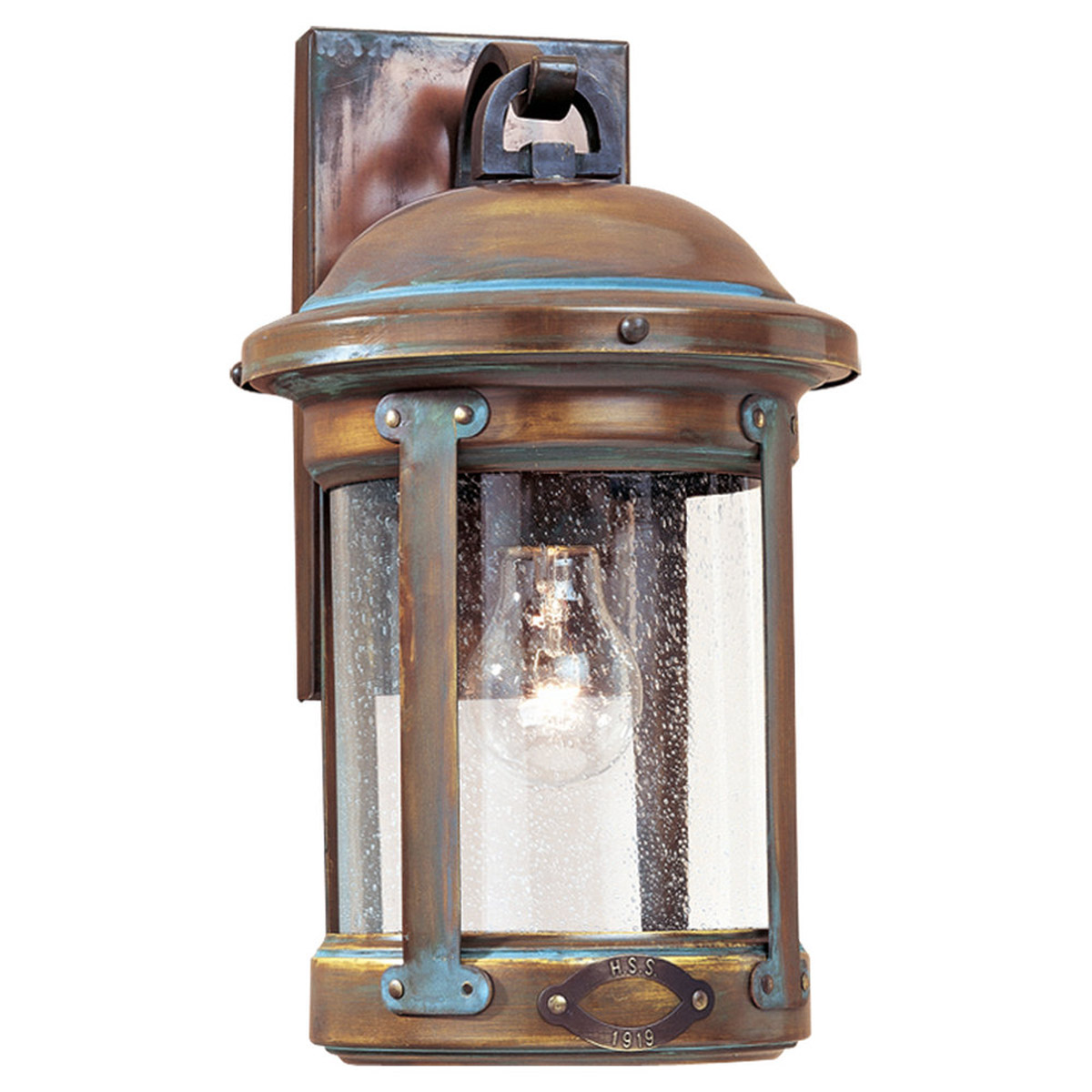 Sea Gull Lighting HSS CO-OP 1 Light Outdoor Wall Lantern in Aged Brass 8440-28