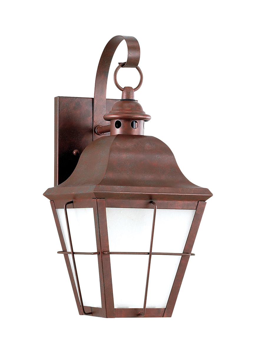 Sea Gull 8462DEN3-44 Chatham 1 Light 15 inch Weathered Copper Outdoor Wall Lantern