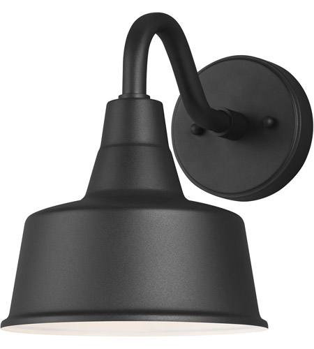 Sea Gull 8537401 12 T Barn Light 1 Light 10 Inch Black Outdoor Wall Lantern