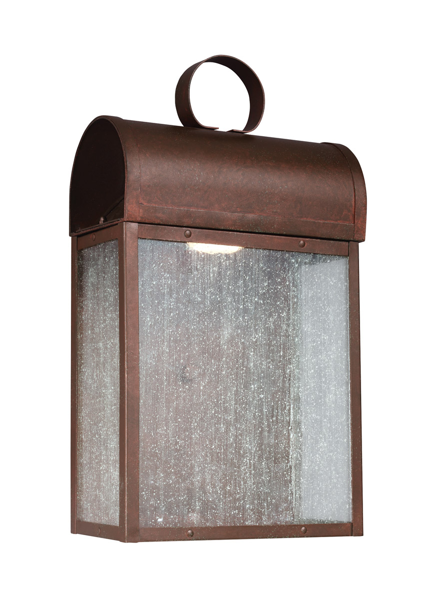 Sea Gull 8714891S-44 Conroe LED 17 inch Weathered Copper Outdoor Wall Lantern