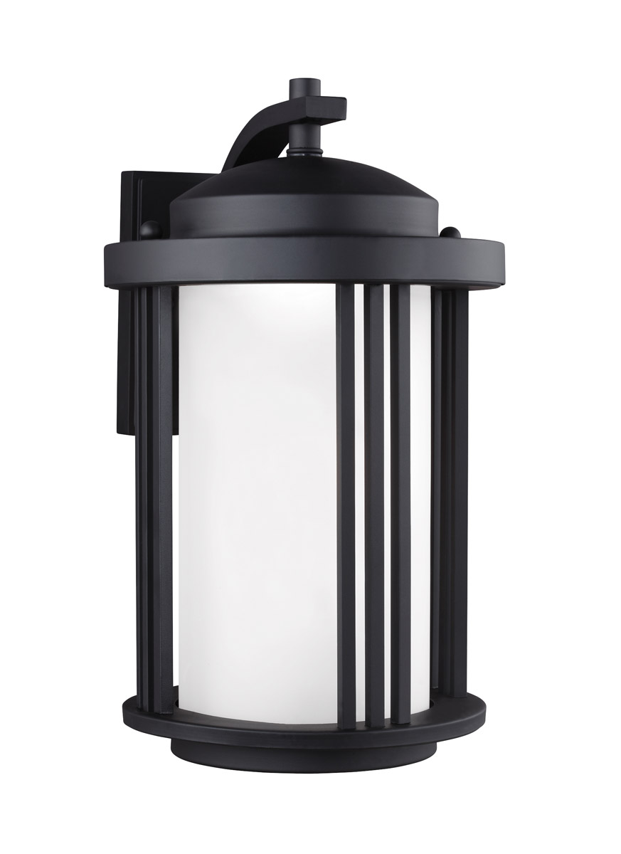 Sea Gull 8747991S-12 Crowell LED 15 inch Black Outdoor Wall Lantern in Not Darksky Compliant