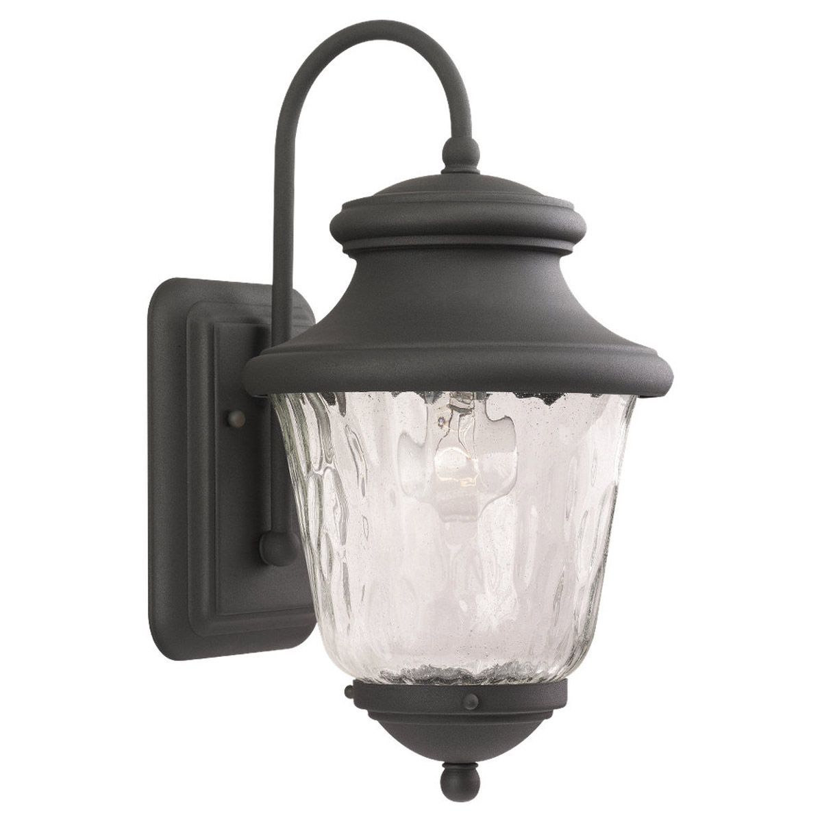 Sea Gull Lighting Brookfield 1 Light Outdoor Wall Lantern in Black 88185-12