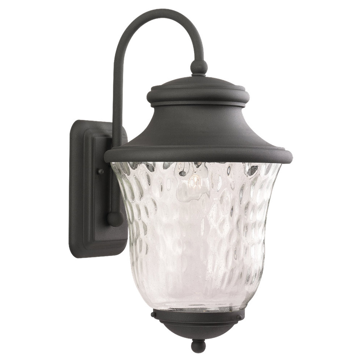 Sea Gull Lighting Brookfield 1 Light Outdoor Wall Lantern in Black 88186-12