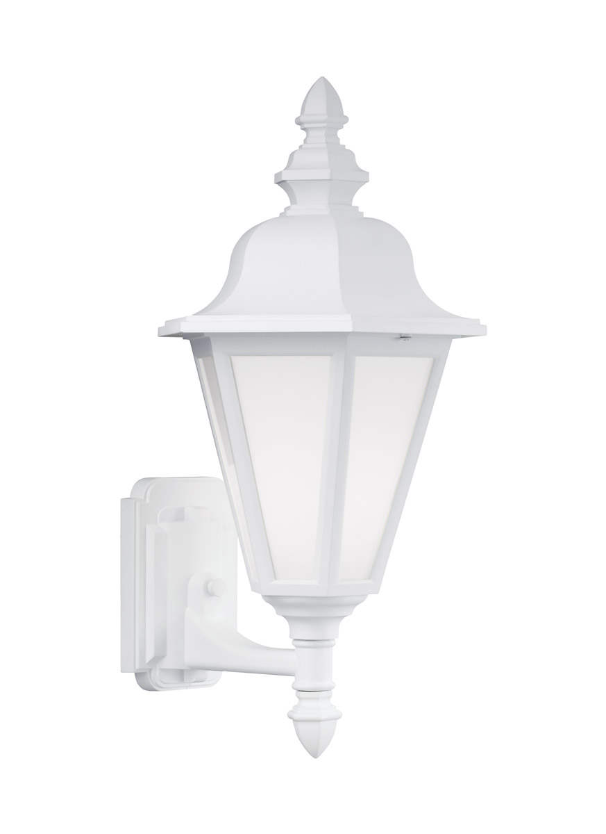 Sea Gull 8824BLE-15 Brentwood 1 Light 20 inch White Outdoor Wall Lantern in Fluorescent