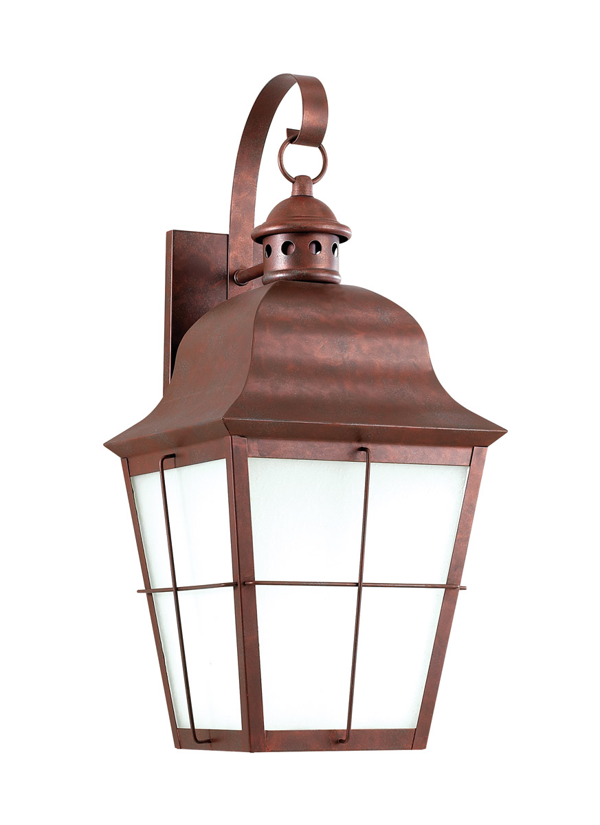 Sea Gull 89273EN3-44 Chatham 1 Light 21 inch Weathered Copper Outdoor Wall Lantern