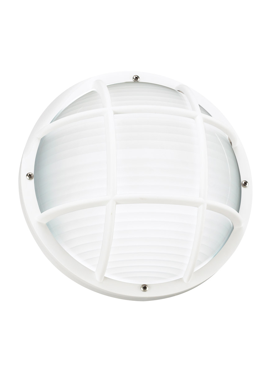 Sea Gull 89807-15 Bayside 1 Light 10 inch White Outdoor Ceiling Mount