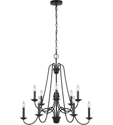 Sea Gull F3206/10AF Boughton 31 inch Antique Forged Iron Chandelier Ceiling Light