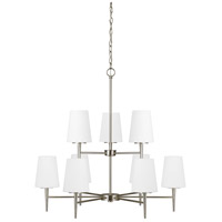 Sea Gull 3140409-962 Driscoll 9 Light 32 inch Brushed Nickel Chandelier Multi-Tier Ceiling Light thumb