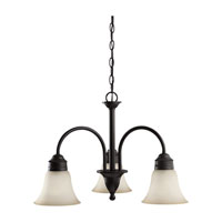 Sea Gull Lighting Gladstone 3 Light Fluorescent Chandelier in Forged Iron 31850BLE-185 thumb