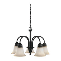 Sea Gull Lighting Gladstone 5 Light Fluorescent Chandelier in Forged Iron 31851BLE-185 thumb
