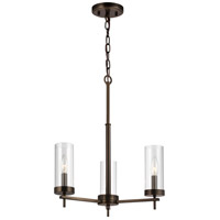 Sea Gull 3190303-778 Zire 3 Light 18 inch Brushed Oil Rubbed Bronze Chandelier Ceiling Light thumb