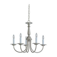 Sea Gull 3916-962 Traditional 5 Light 19 inch Brushed Nickel Chandelier Ceiling Light thumb