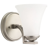 Sea Gull 41375BLE-965 Somerton 1 Light 6 inch Antique Brushed Nickel Wall Sconce Wall Light in Fluorescent, Satin Etched Glass photo thumbnail
