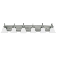 Sea Gull 44855-965 Gladstone 6 Light 50 inch Antique Brushed Nickel Bath Vanity Wall Light in Satin Etched Glass thumb