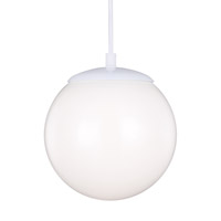 Sea Gull 6018EN-15 Hanging Globe 1 Light 8 inch White Pendant Ceiling Light thumb