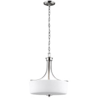 Sea Gull 6528803-962 Canfield 3 Light 16 inch Brushed Nickel Pendant Ceiling Light thumb