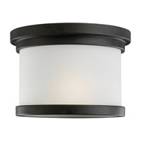 Sea Gull 78660-185 Winnetka 1 Light 10 inch Forged Iron Outdoor Ceiling Fixture in Satin Etched Glass thumb