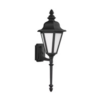 Sea Gull 8823BLE-12 Brentwood 1 Light 28 inch Black Outdoor Wall Lantern in Fluorescent thumb