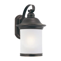 Sea Gull 89192BLE-71 Hermitage 1 Light 15 inch Antique Bronze Outdoor Wall Lantern in No Photocell, Energy Efficient thumb
