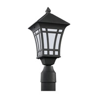 Sea Gull Lighting Herrington 1 Light Outdoor Post Lantern in Black 89231PBLE-12 thumb