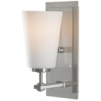 Sea Gull VS14901-BS Sunset Drive 1 Light 5 inch Brushed Steel Vanity Strip Wall Light in Opal Etched Glass thumb