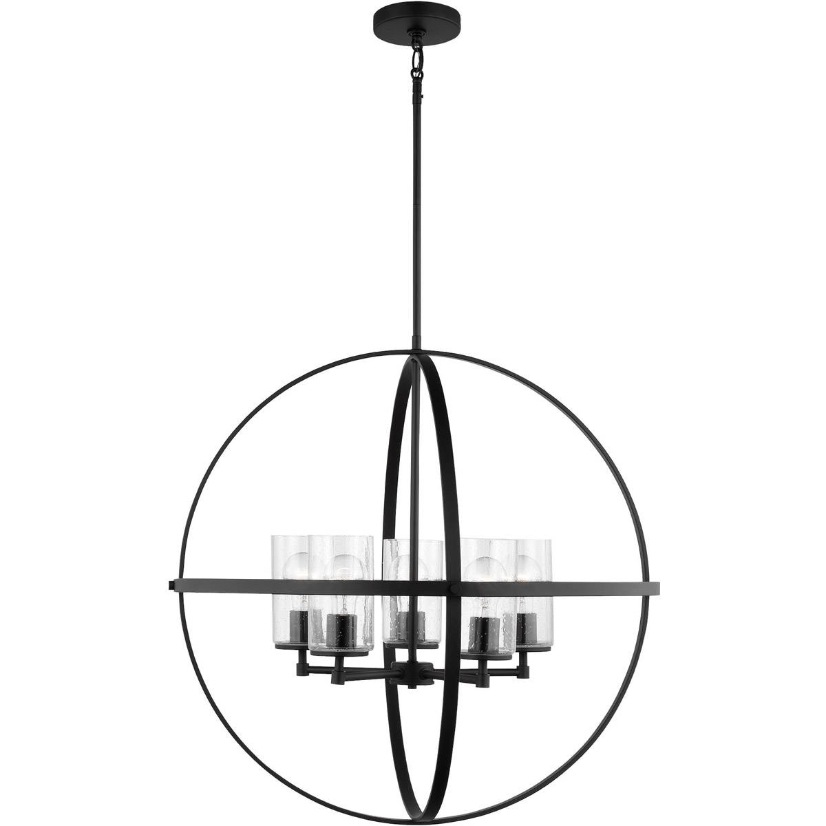 Generation Lighting 3124675-112 Alturas 5 Light 27.25 inch Midnight Black Chandelier Ceiling Light