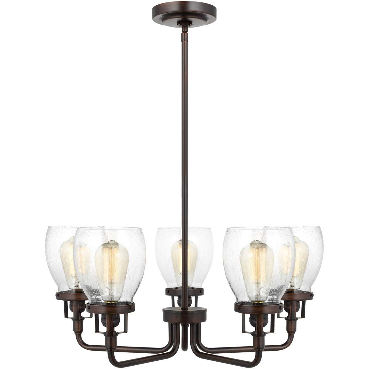 Generation Lighting 3214505-710 Belton 5 Light 23.88 inch Bronze Chandelier Ceiling Light