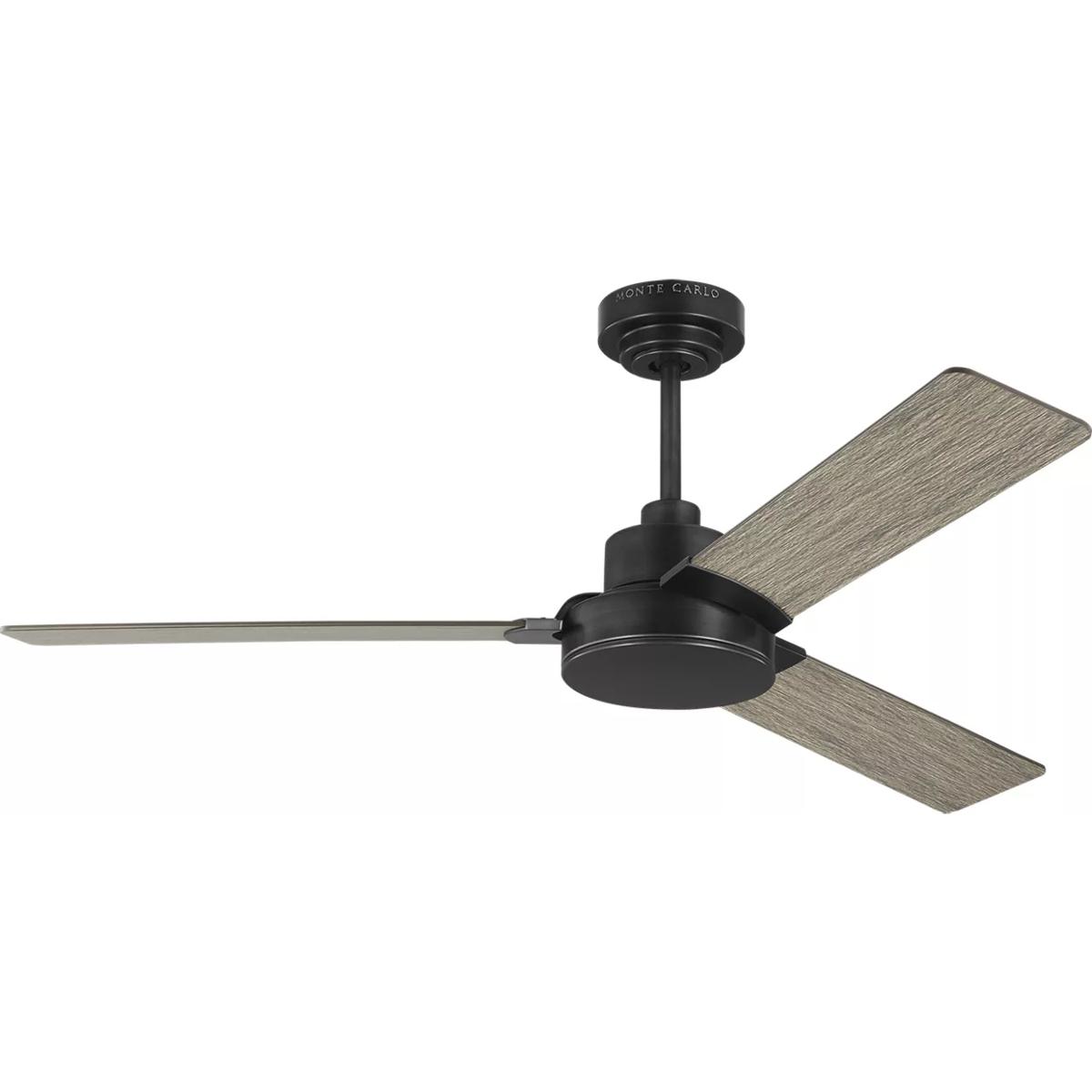 Generation Lighting 3JVR52AGP Jovie 52 52 inch Aged Pewter with Light Grey Weathered Oak Blades Indoor/Outdoor Ceiling Fan