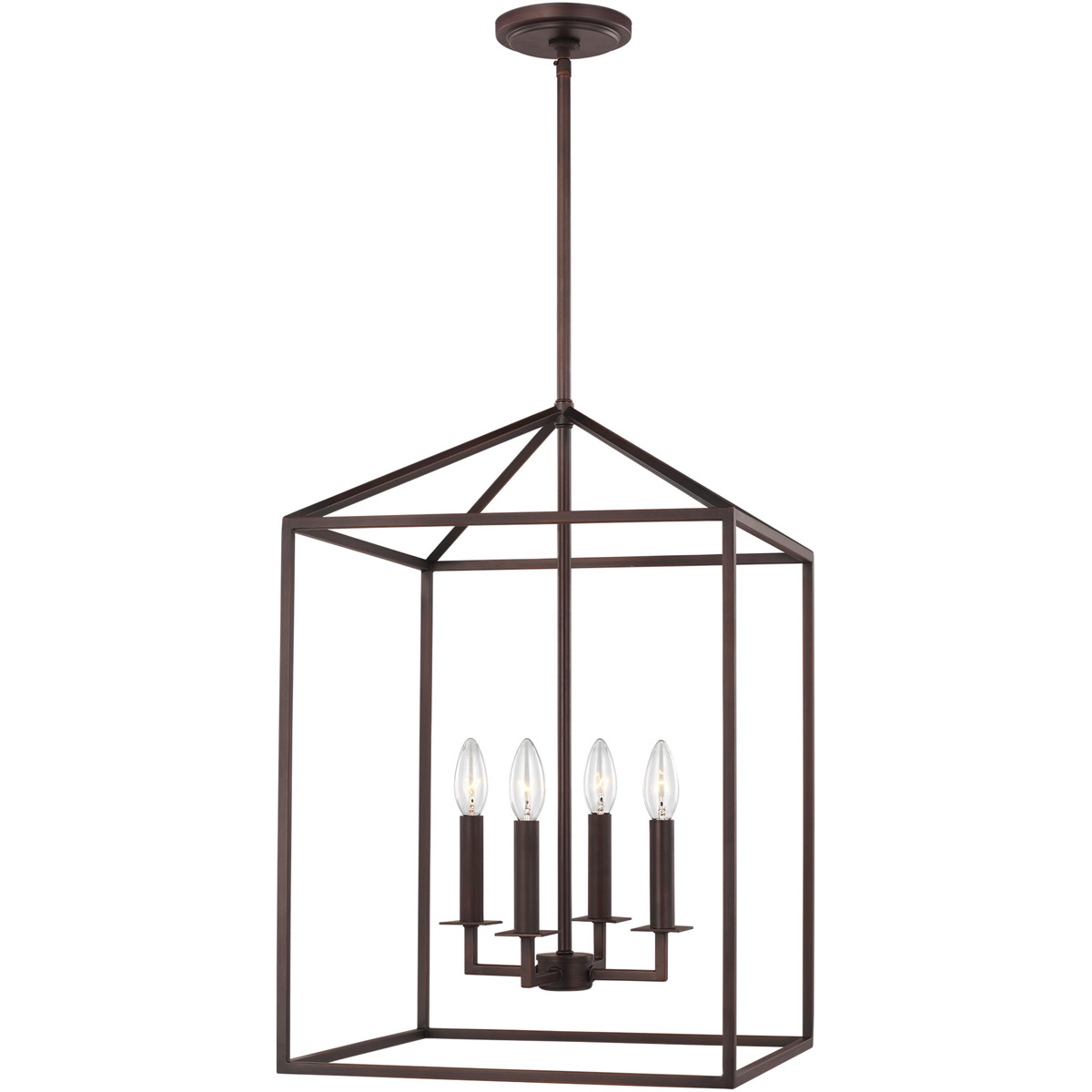 Generation Lighting 5115004-710 Perryton 4 Light 15.5 inch Bronze Foyer Pendant Ceiling Light, Medium